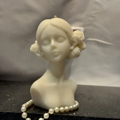 Muse – Female Bust Candle handmade female bust candle made from soy wax sculptural decorative candle Muse