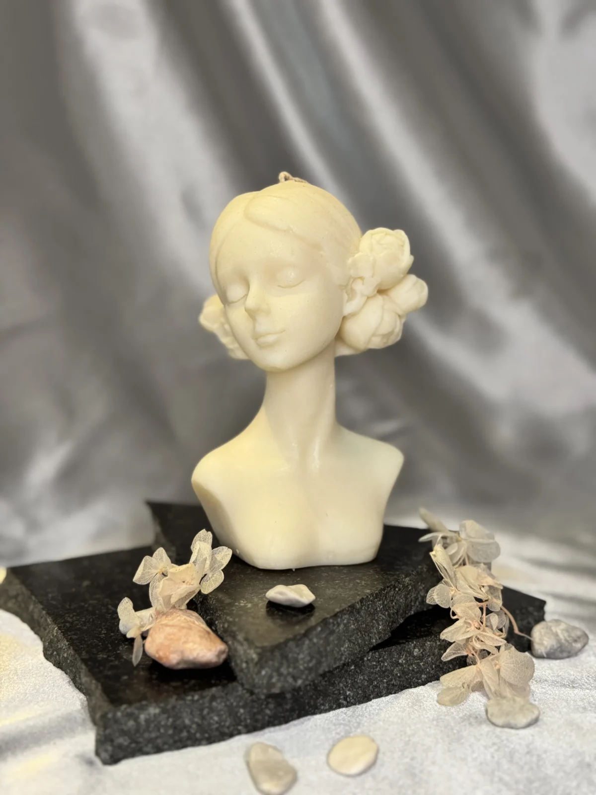 Muse – Female Bust Candle handmade female bust candle made from soy wax sculptural decorative candle Muse