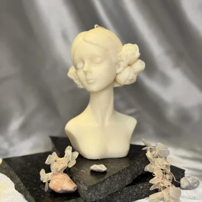 Muse – Female Bust Candle handmade female bust candle made from soy wax sculptural decorative candle Muse