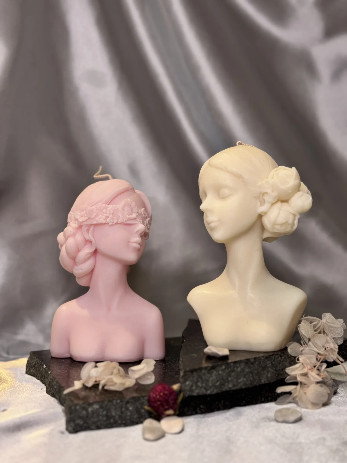 Muse – Female Bust Candle handmade female bust candle made from soy wax sculptural decorative candle Muse