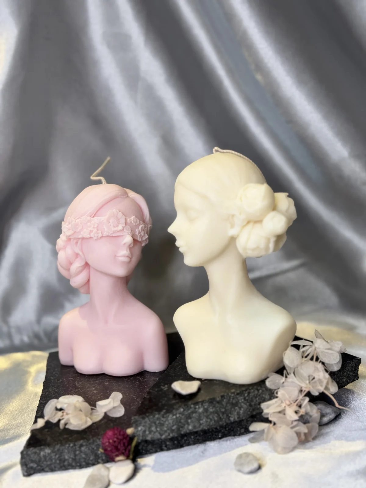 Muse – Female Bust Candle handmade female bust candle made from soy wax sculptural decorative candle Muse