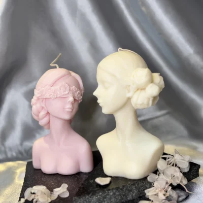 Muse – Female Bust Candle handmade female bust candle made from soy wax sculptural decorative candle Muse