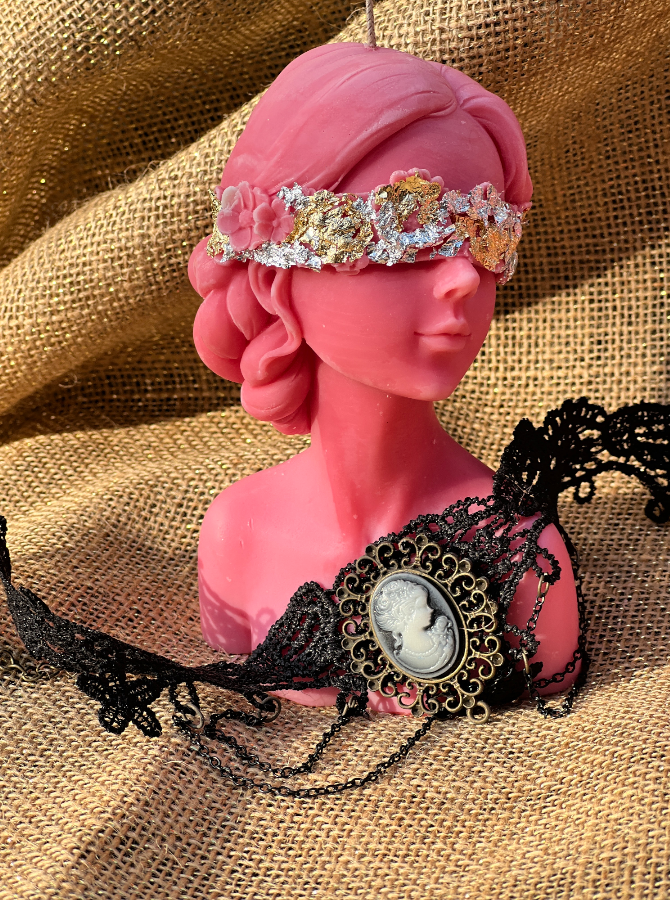 blind lady:flower lady candle:lady:head candle:large :pillar:candles:swirl:wedding:sets:decoration:yankee:anniversary:homedecor:aromatherapycandles5 Eirene – Goddess of Soft Power