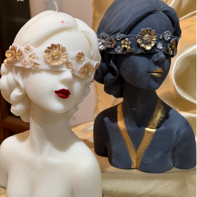 blind lady:flower lady candle:lady:head candle:large :pillar:candles:swirl:wedding:sets:decoration:yankee:anniversary:homedecor:aromatherapycandles6 Eirene – Goddess of Soft Power