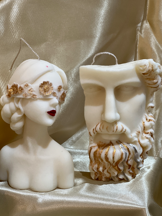 blind lady:flower lady candle:lady:head candle:large :pillar:candles:swirl:wedding:sets:decoration:yankee:anniversary:homedecor:aromatherapycandles8 Eirene – Goddess of Soft Power