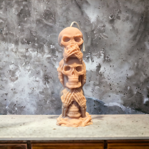 candle skull flower_pumpkin_halloween_autum cqandle :lady:head candle:large :pillar:candles:swirl:wedding:sets:decoration:yankee:anniversary:homedecor:aromatherapycandles8 See No Evil Hear No Evil Candle Skull