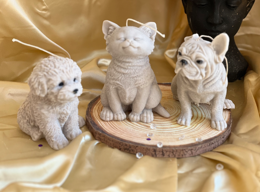cat:pillar:candles:swirl:wedding:sets:decoration:yankee:anniversary:homedecor:aromatherapycandles5 Puppy – Sculptural Dog Candle