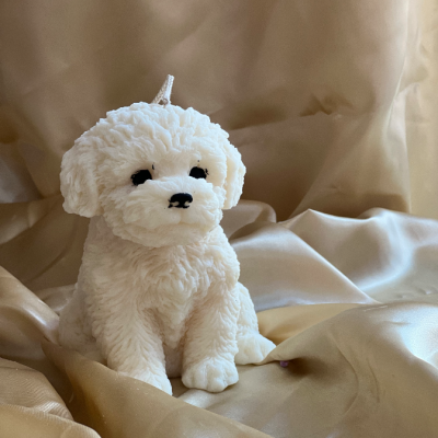 dog:pillar:candles:swirl:wedding:sets:decoration:yankee:anniversary:homedecor:aromatherapycandles2 Puppy – Sculptural Dog Candle