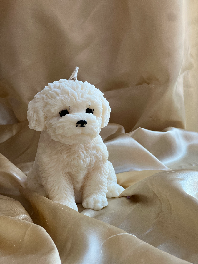 dog:pillar:candles:swirl:wedding:sets:decoration:yankee:anniversary:homedecor:aromatherapycandles2 Puppy – Sculptural Dog Candle