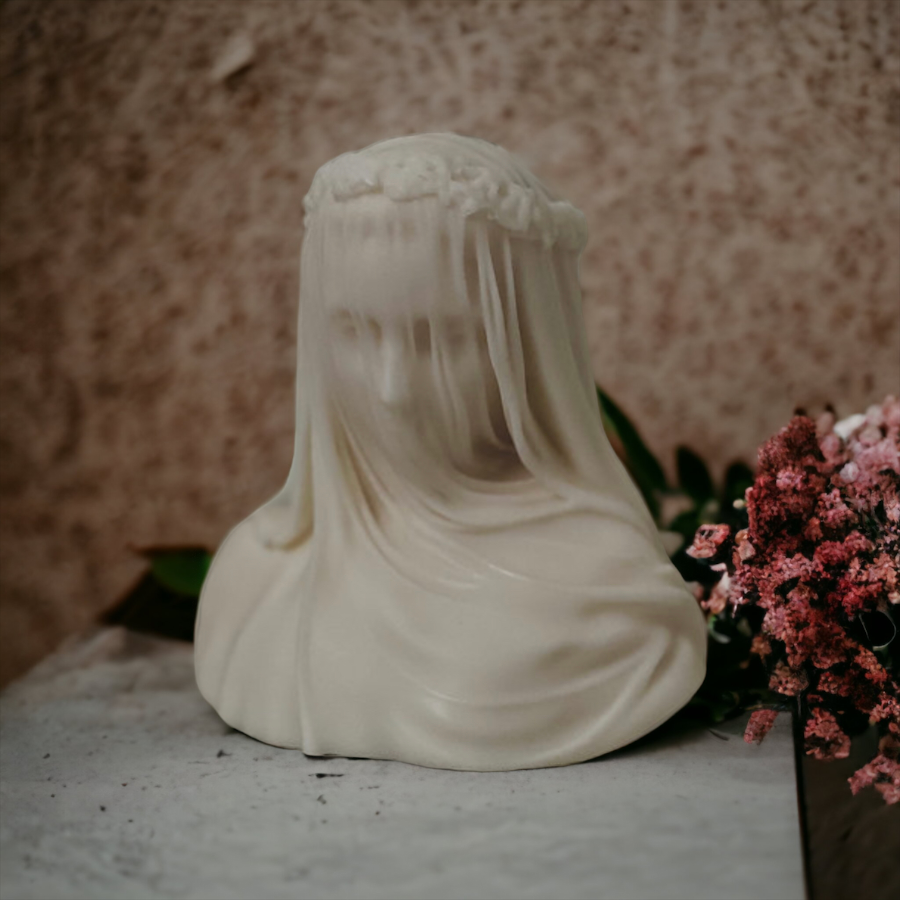 lady veiled:large :pillar:candles:swirl:wedding:sets:decoration:yankee:anniversary:homedecor:aromatherapycandles1 Veiled Soul – Sculptural Bust Candle