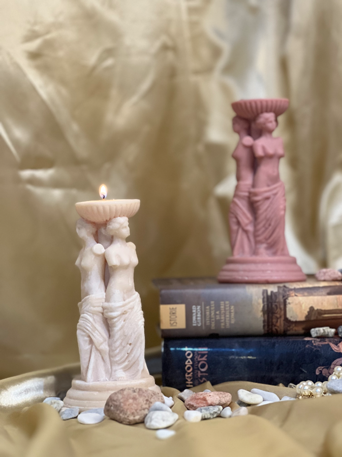 venus candle:venus de milo:lady:sculpture:aesthetic:candle:pillar:candles:swirl:wedding:sets:decoration:yankee:anniversary:homedecor:aromatherapycandles11 Caryatid – Sculptural Column Candle
