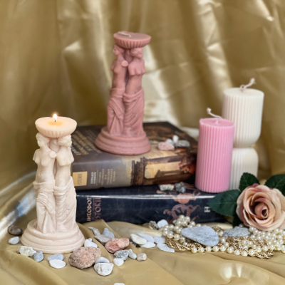 venus candle:venus de milo:lady:sculpture:aesthetic:candle:pillar:candles:swirl:wedding:sets:decoration:yankee:anniversary:homedecor:aromatherapycandles12 Caryatid – Sculptural Column Candle
