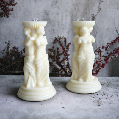 venus candle:venus de milo:lady:sculpture:aesthetic:candle:pillar:candles:swirl:wedding:sets:decoration:yankee:anniversary:homedecor:aromatherapycandles15 Caryatid – Sculptural Column Candle