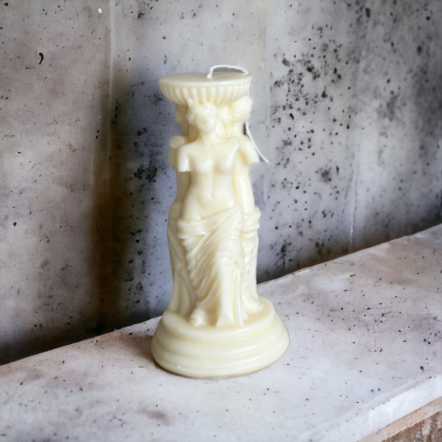venus candle:venus de milo:lady:sculpture:aesthetic:candle:pillar:candles:swirl:wedding:sets:decoration:yankee:anniversary:homedecor:aromatherapycandles16 Caryatid – Sculptural Column Candle
