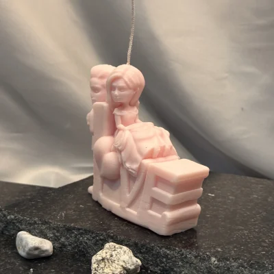 Forever Union wedding couple candle bride groom sculptural soy wax candle UK