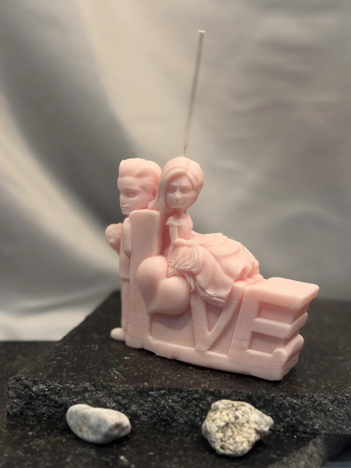 Forever Union wedding couple candle bride groom sculptural soy wax candle UK