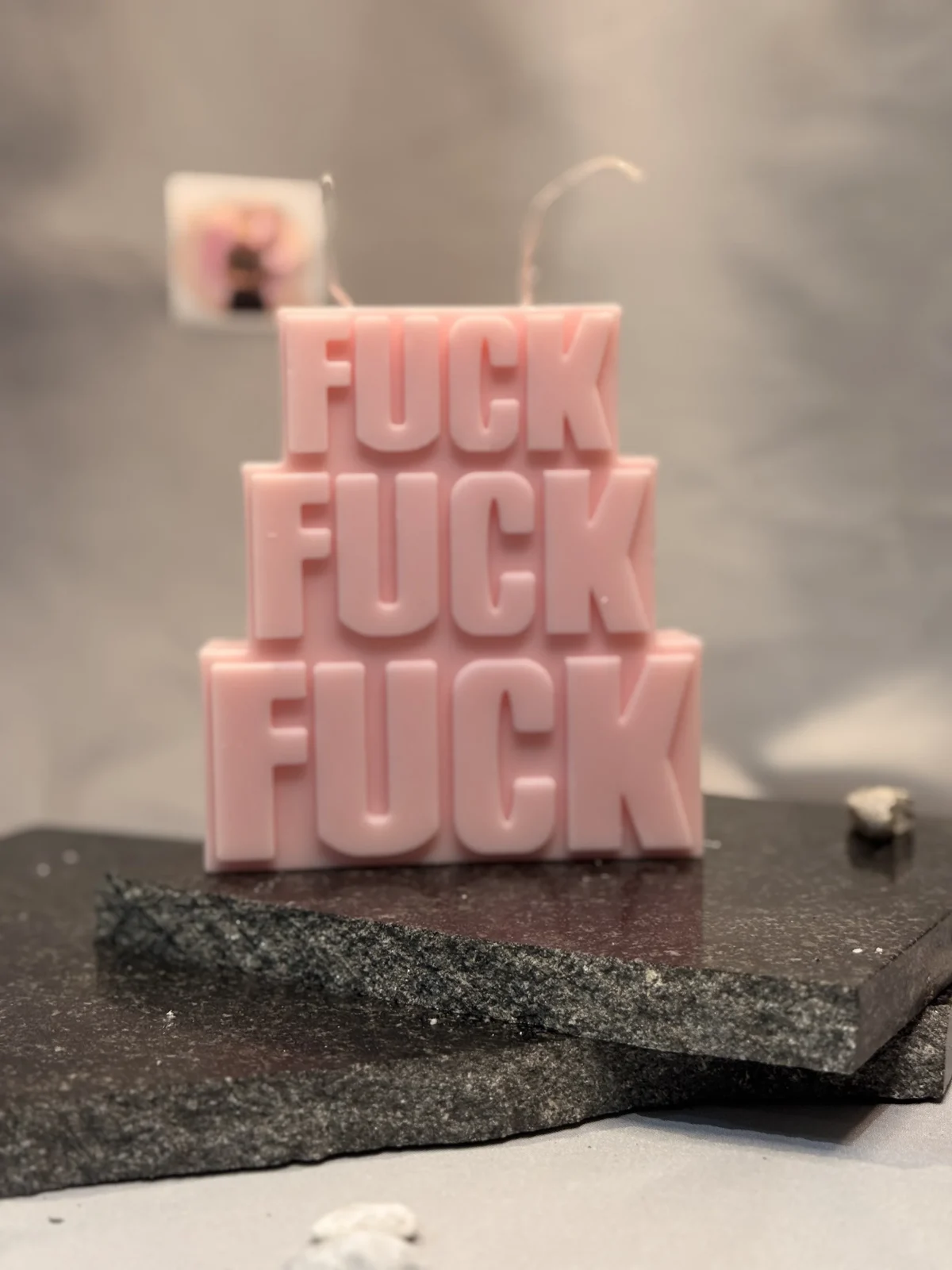 F*ck – Statement Word Candle statement candle UK handmade soy wax sculptural word candle