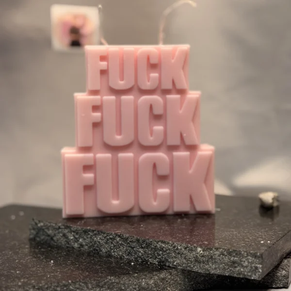 F*ck – Statement Word Candle statement candle UK handmade soy wax sculptural word candle